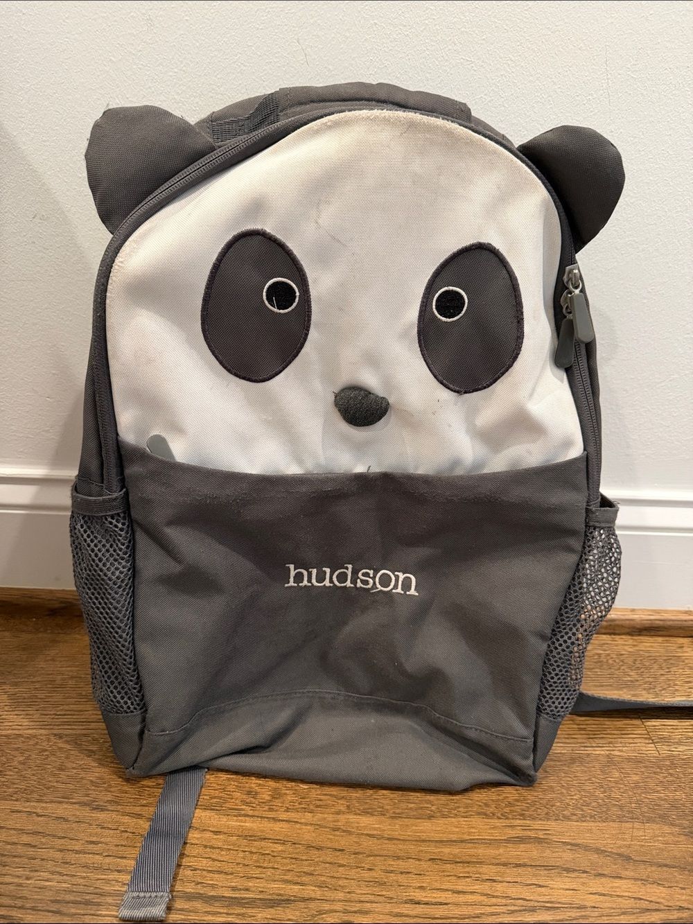 Pottery Barn Teen “Hudson” Kids Panda Backpack - Gray & White